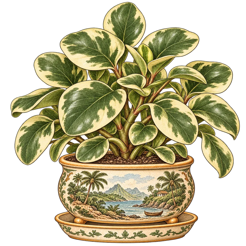 Peperomia tępolistna Variegata
